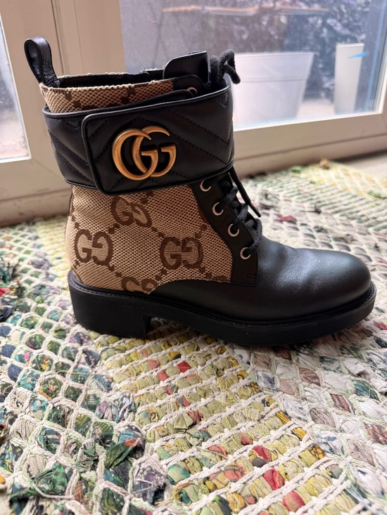 Gucci Shoes - Gucci Women's GG Marmont Leather Ankle Boots